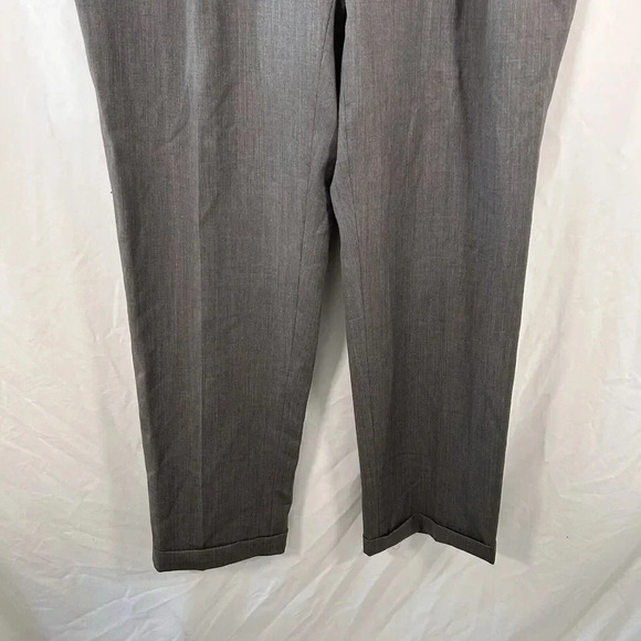 Saks Fifth Avenue Wool Dress Pants Men's 38 Grey Pleated Dry Clean Mid Rise - Picture 3 of 9